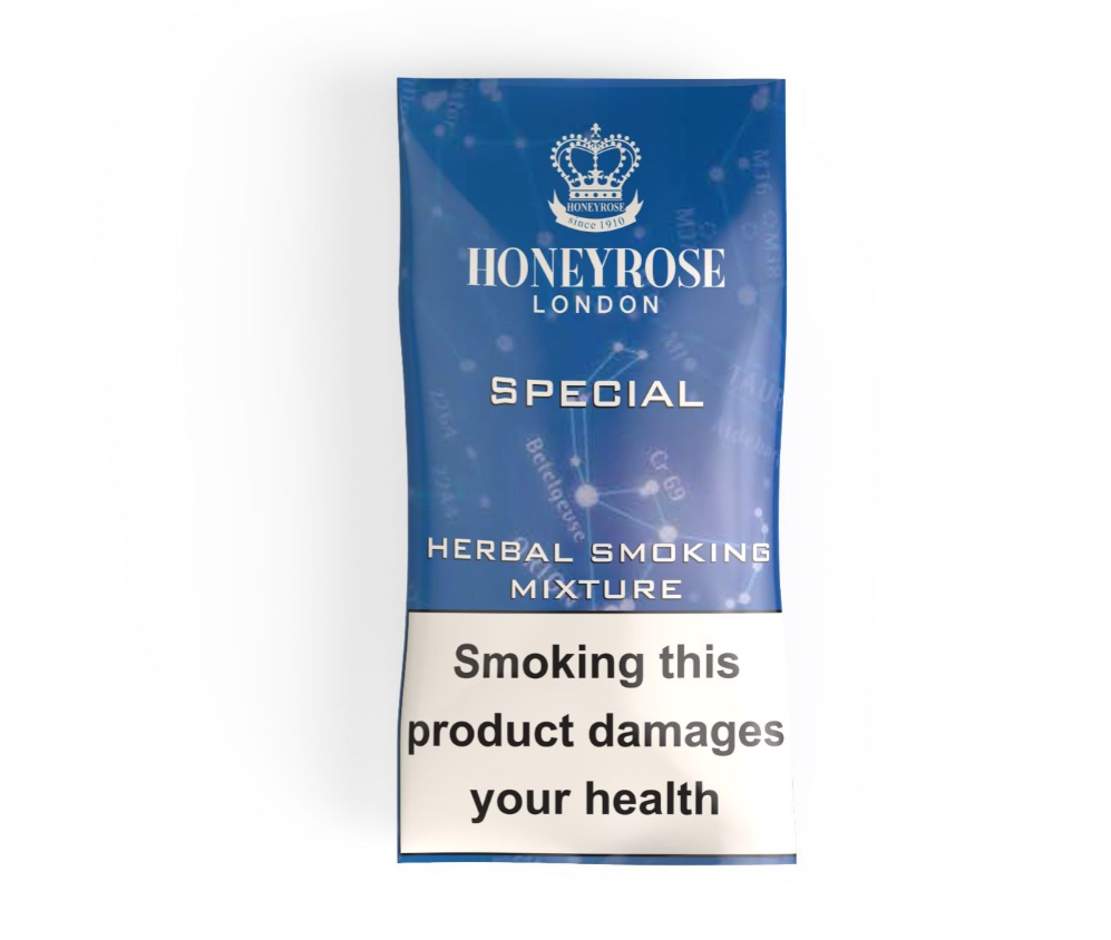 Honeyrose Special Herbal Mixture Herbal Smoking Hand Rolling Tobacco (Tobacco free) 50g Pouch